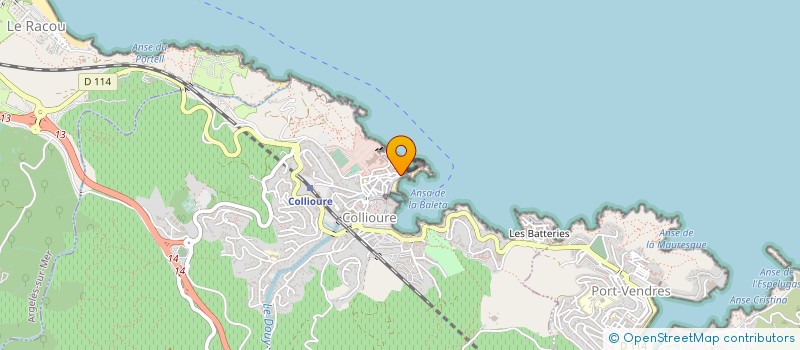 localisation de l'entreprise MONSIEUR ERIC TRIBILLAC  COLLIOURE