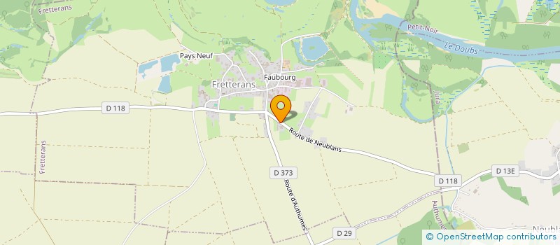 localisation de l'entreprise MONSIEUR ERIC TRULLARD  FRETTERANS