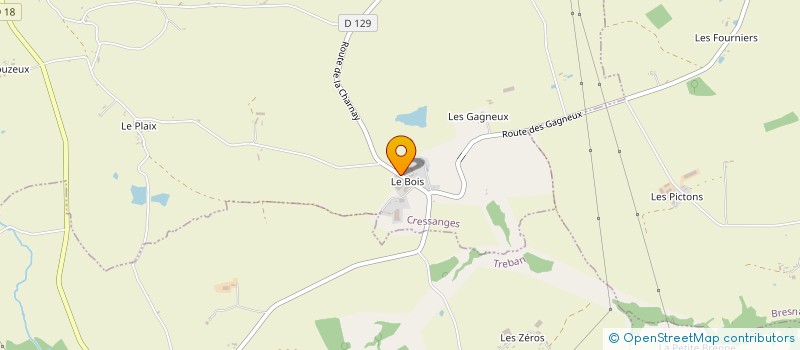 localisation de l'entreprise MONSIEUR ERIC TUIZAT  CRESSANGES