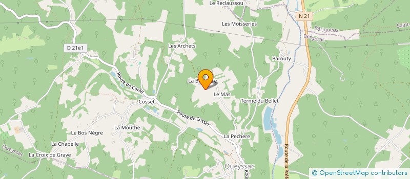 localisation de l'entreprise MONSIEUR ERIC VALADE  QUEYSSAC