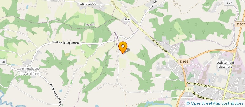 localisation de l'entreprise MONSIEUR ERIC VALLADE  POUDENX