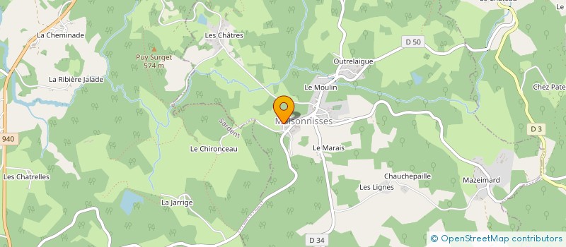 localisation de l'entreprise MONSIEUR ERIC VALLADEAU  MAISONNISSES