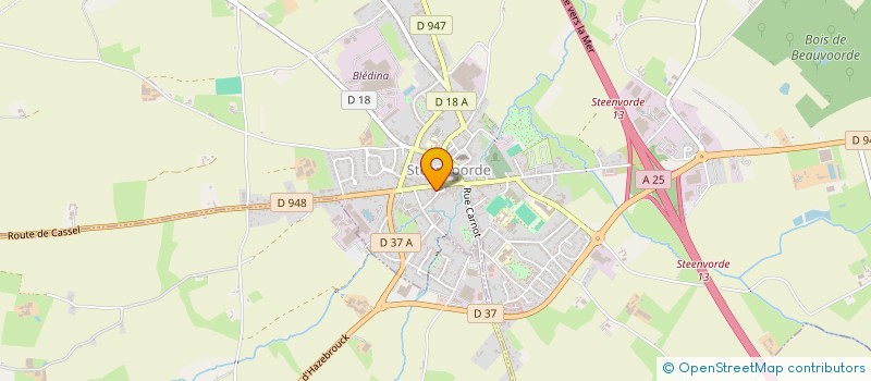 localisation de l'entreprise MONSIEUR ERIC VANDERLYNDEN  STEENVOORDE