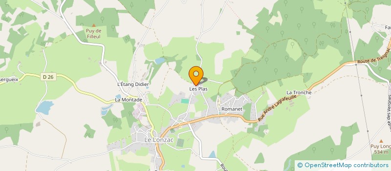 localisation de l'entreprise MONSIEUR ERIC VASSELIN  LE LONZAC