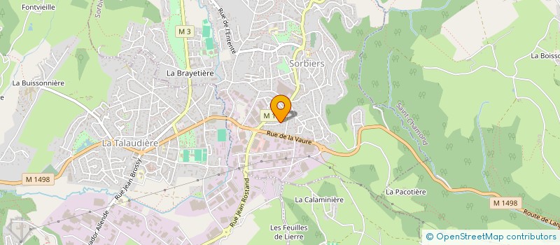 localisation de l'entreprise MONSIEUR ERIC VERCASSON à SORBIERS