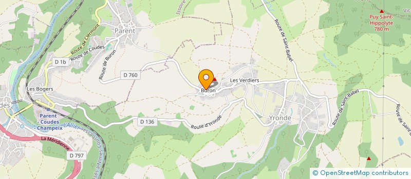 localisation de l'entreprise MONSIEUR ERIC VERDIER  YRONDE-ET-BURON