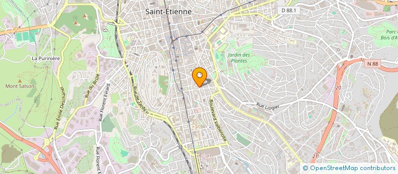 localisation de l'entreprise MONSIEUR ERIC VERNE à SAINT-ETIENNE