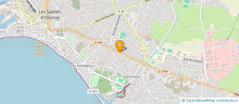 localisation de l'entreprise MONSIEUR ERIC VETTICOZ  LES SABLES D'OLONNE