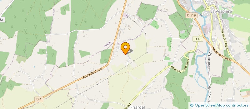 localisation de l'entreprise MONSIEUR ERICK ARON  LA VESPIERE-FRIARDEL