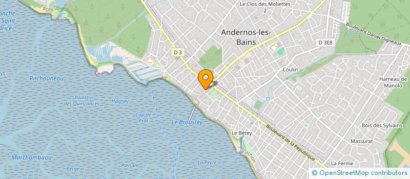 localisation de l'entreprise MONSIEUR ERICK DUPRE à ANDERNOS-LES-BAINS