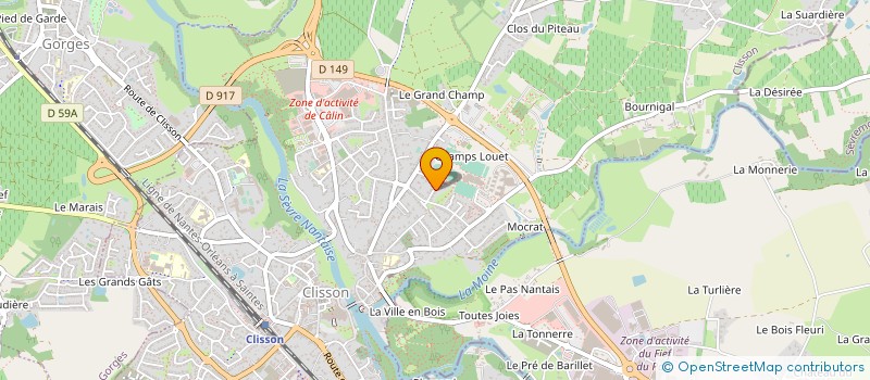 localisation de l'entreprise MONSIEUR ERIK BEZOMBES  CLISSON