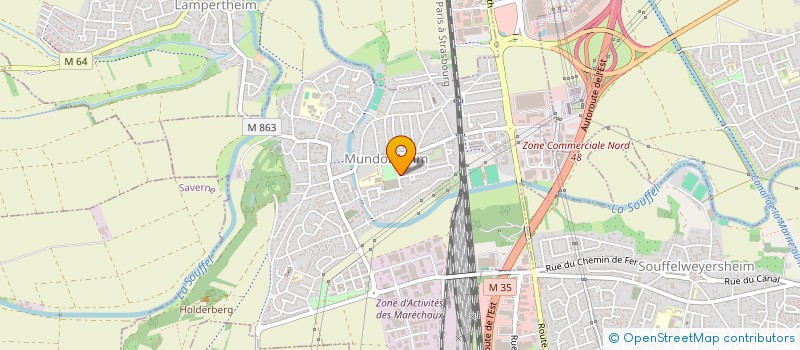 localisation de l'entreprise MONSIEUR ERIK HERPIN  MUNDOLSHEIM