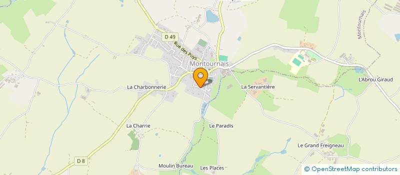 localisation de l'entreprise MONSIEUR ERNEST FORESTIER à MONTOURNAIS