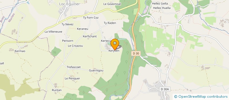 localisation de l'entreprise MONSIEUR ERNEST JOLIVET à LOC-EGUINER