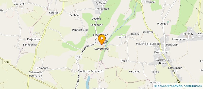 localisation de l'entreprise MONSIEUR ERNEST LE BORGNE  SAINT-FREGANT