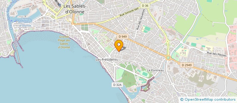 localisation de l'entreprise MONSIEUR ERNEST LEVITOUX à LES SABLES D'OLONNE