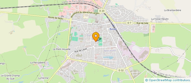 localisation de l'entreprise MONSIEUR ERNEST MAREAU  EVRON