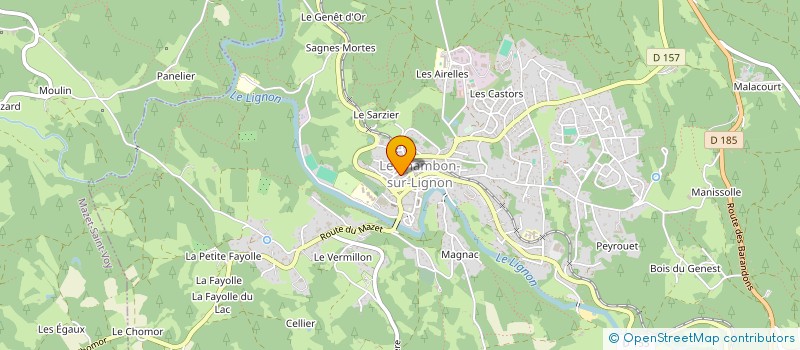 localisation de l'entreprise MONSIEUR ERNEST MENUT à LE CHAMBON-SUR-LIGNON
