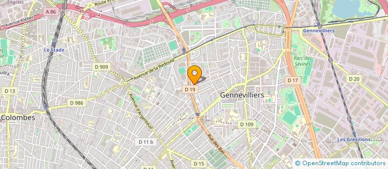 localisation de l'entreprise MONSIEUR ERNEST PAUL  GENNEVILLIERS