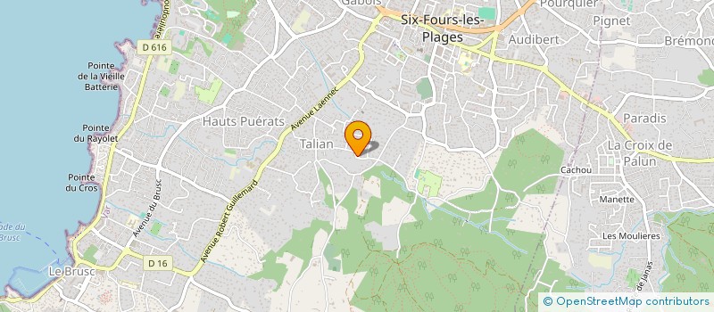 localisation de l'entreprise MONSIEUR ERNESTO DE BRITO PINTO à SIX-FOURS-LES-PLAGES