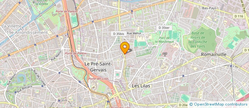 localisation de l'entreprise MONSIEUR ERNODJI NOEL à PANTIN