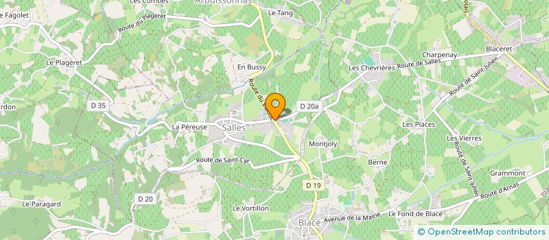 localisation de l'entreprise MONSIEUR ERWAN ARAB  SALLES-ARBUISSONNAS-EN-BEAUJOLAIS