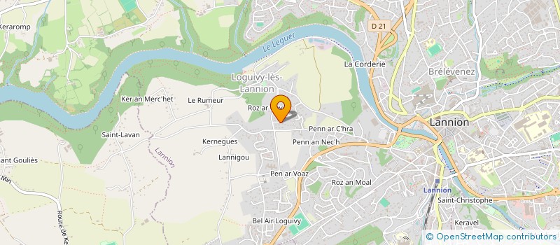 localisation de l'entreprise MONSIEUR ERWAN ARMEL HERVE DERVAL  LANNION