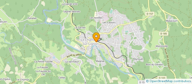 localisation de l'entreprise MONSIEUR ERWAN BAYLE  LE CHAMBON-SUR-LIGNON