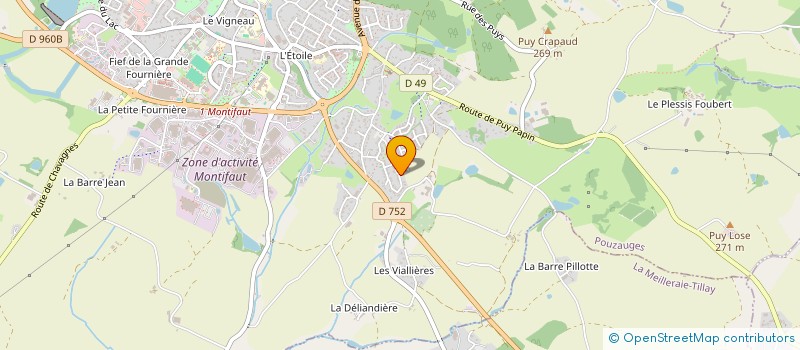 localisation de l'entreprise MONSIEUR ERWAN BLUTEAU  POUZAUGES