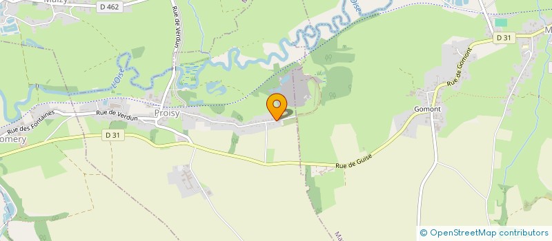 localisation de l'entreprise MONSIEUR ERWAN BONHOMME  PROISY