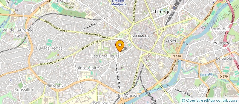 localisation de l'entreprise MONSIEUR ERWAN BORDAS à LIMOGES