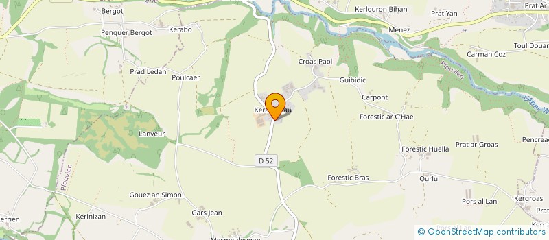 localisation de l'entreprise MONSIEUR ERWAN CADIOU  PLOUVIEN