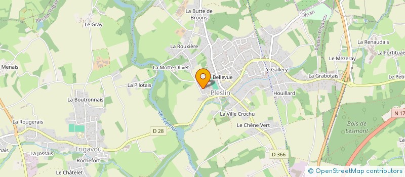 localisation de l'entreprise MONSIEUR ERWAN CHESNEAU  PLESLIN-TRIGAVOU