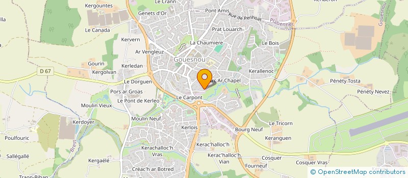 localisation de l'entreprise MONSIEUR ERWAN DRAPEAU  GOUESNOU