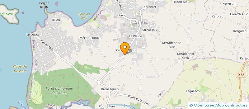 localisation de l'entreprise MONSIEUR ERWAN GUEGUEN  SANTEC