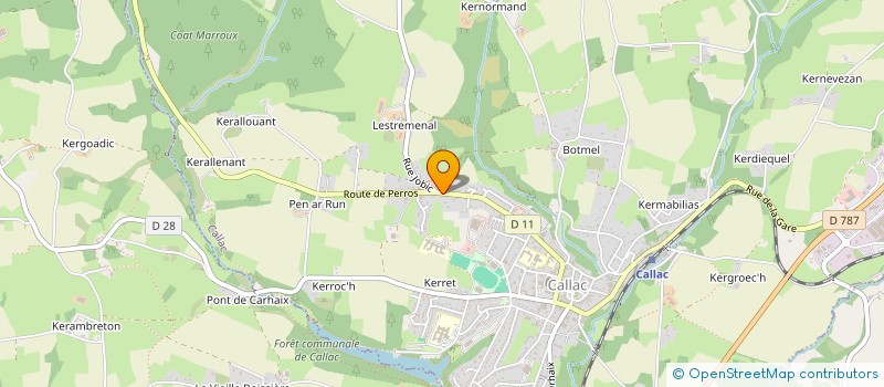 localisation de l'entreprise MONSIEUR ERWAN GUENEGOU  CALLAC