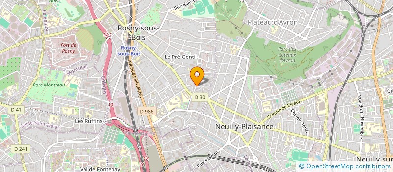 localisation de l'entreprise MONSIEUR ERWAN KARIM GUERET à ROSNY-SOUS-BOIS