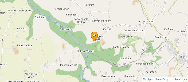 localisation de l'entreprise MONSIEUR ERWAN KERGADALLAN  LA ROCHE-JAUDY