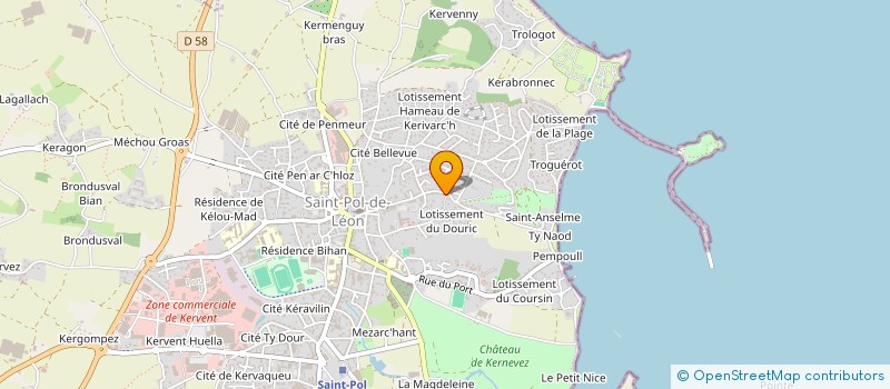 localisation de l'entreprise MONSIEUR ERWAN KERMANAC'H  SAINT-POL-DE-LEON