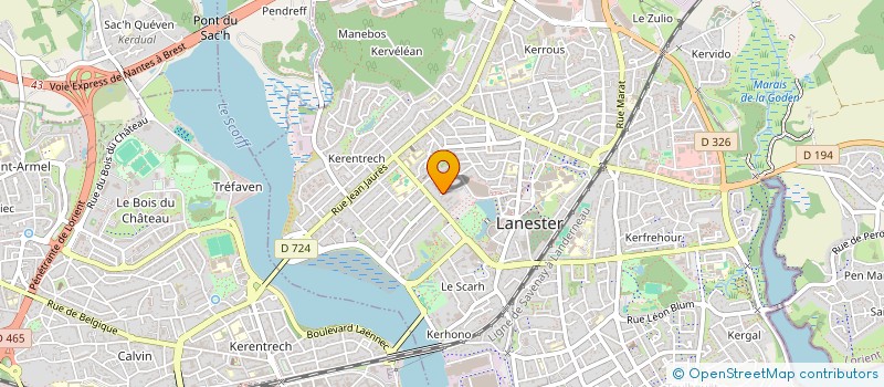 localisation de l'entreprise MONSIEUR ERWAN LE MER  LANESTER