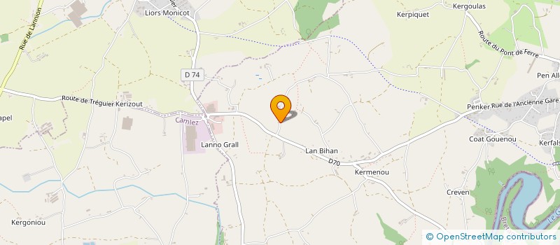 localisation de l'entreprise MONSIEUR ERWAN LE TUAL  PLOUGUIEL