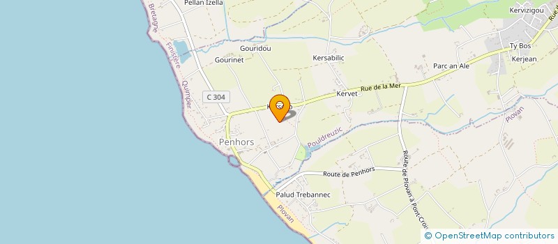 localisation de l'entreprise MONSIEUR ERWAN LEBREQUER  POULDREUZIC