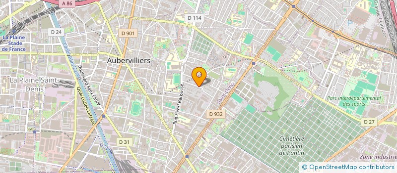 localisation de l'entreprise MONSIEUR ERWAN LHUISSIER  AUBERVILLIERS