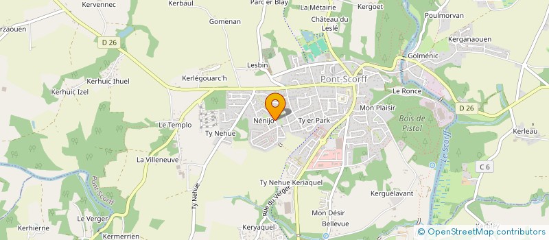localisation de l'entreprise MONSIEUR ERWAN MOELLIC  PONT-SCORFF