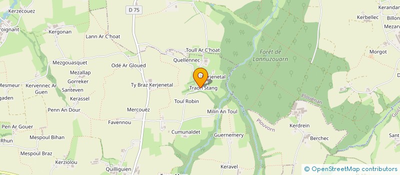 localisation de l'entreprise MONSIEUR ERWAN MORIZUR  PLOUVORN