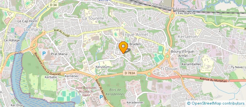 localisation de l'entreprise MONSIEUR ERWAN OGUER à QUIMPER