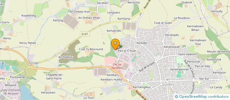 localisation de l'entreprise MONSIEUR ERWAN POULIQUEN  GUILERS