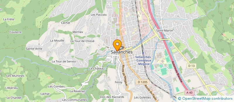 localisation de l'entreprise MONSIEUR ERWAN REYMOND  SALLANCHES