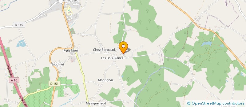 localisation de l'entreprise MONSIEUR ERWAN RIBOT  MIRAMBEAU