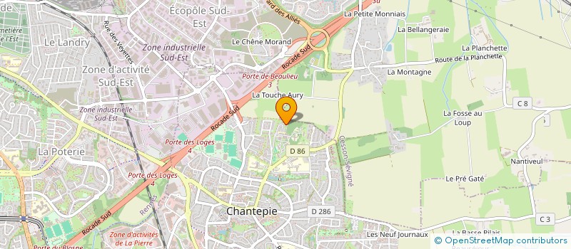 localisation de l'entreprise MONSIEUR ERWAN RISSEL  CHANTEPIE